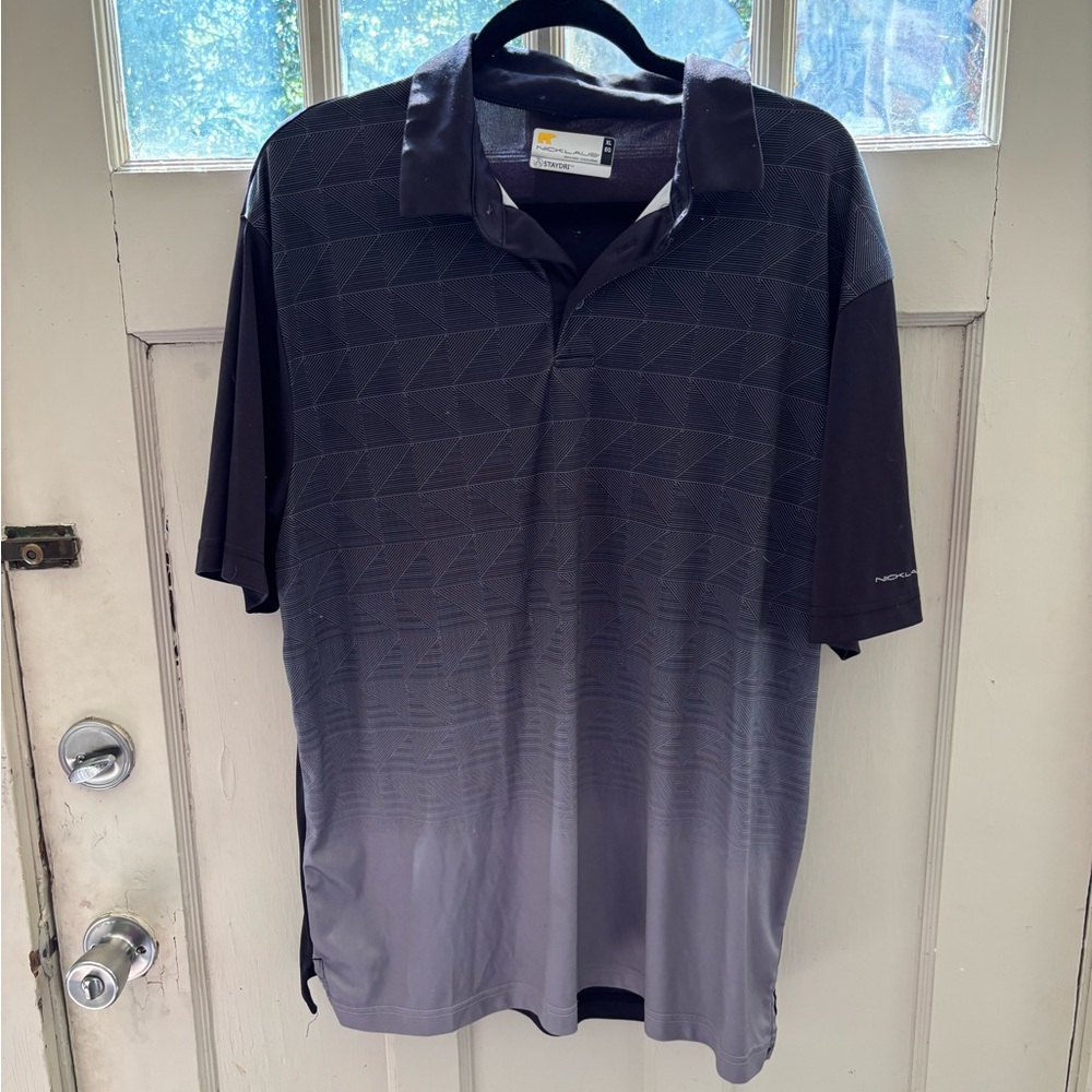 Black and Gray Men's Polo Shirt